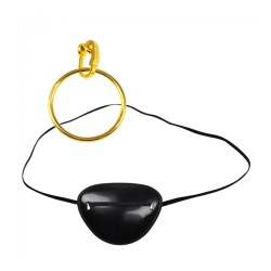 CACHE OEIL PIRATE AVEC BOUCLE D'OREILLE 