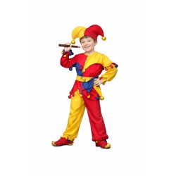 DEGUISEMENT FOU DU ROI JAUNE ROUGE BLEU TAILLE 128