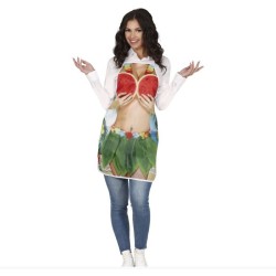 TABLIER HAWAI FEMME PASTEQUES ET PAGNE