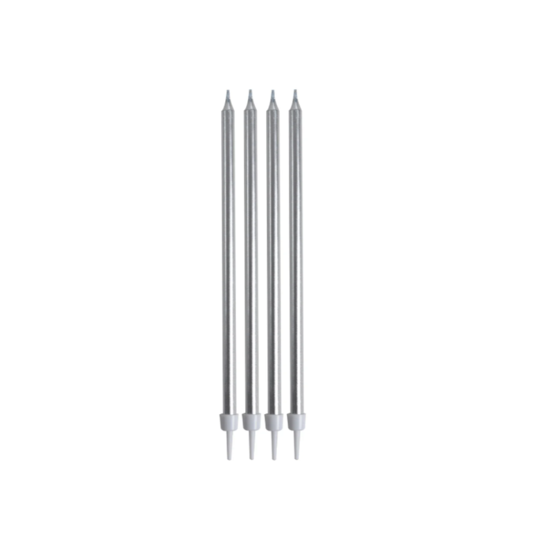 16 BOUGIES ARGENT 14.5 CM 