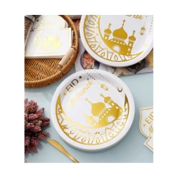 20 SERVIETTES EID MUBARAK 2 PLIS 16 X 14 CM 