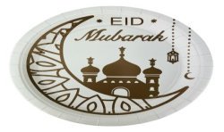 10 ASSIETTES EID MUBARAK 23 CM 