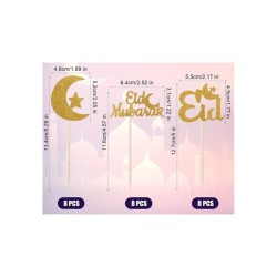 24 PICKS A DECORATIONS POUR GATEAUX EID MUBARAK 