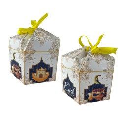 2 BOITES CADEAU EN CARTON EID MUBARAK 17 X 13 CM 