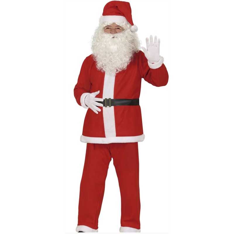 DEGUISEMENT PERE NOEL CHAPEAU TUNIQUE CEINTURE PANTALON HOMME TAILLE L