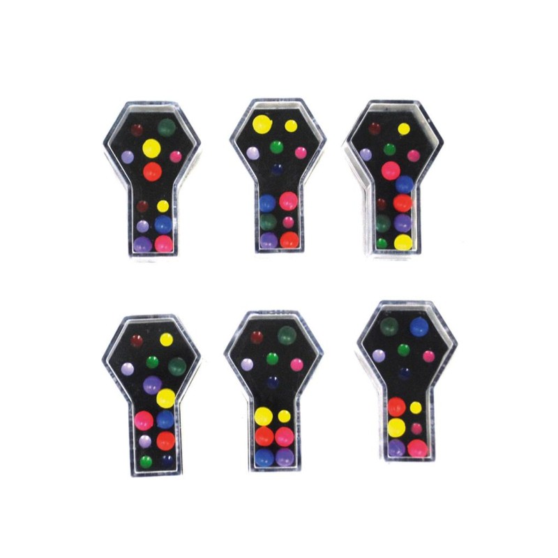 6 JEUX PUZZLE CASSE TETE BILLE 5 CM 