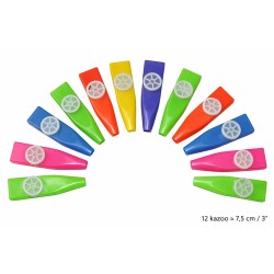 12 SIFFLETS KAZOOS 7.5 CM