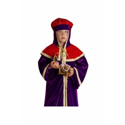 DEGUISEMENT ROI MAGE COULEUR VIOLET TAILLE 6-8 ANS