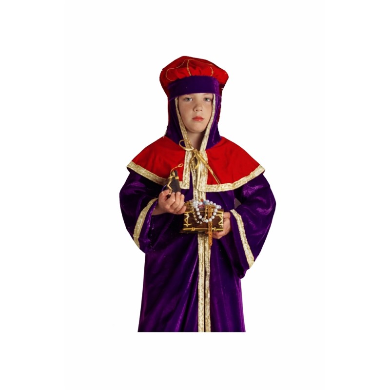 DEGUISEMENT ROI MAGE COULEUR VIOLET TAILLE 6-8 ANS