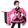DEGUISEMENT CHINOISE OU JAPONAISE KIMONO ROSE STAR DU SOLEIL LEVANT 7-9 ANS 