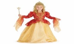 DEGUISEMENT MARQUISE LA DAME AUX CAMELIAS ROBE ROUGE ET OR TAILLE 12 ANS