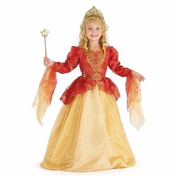 DEGUISEMENT MARQUISE LA DAME AUX CAMELIAS ROBE ROUGE ET OR TAILLE 12 ANS