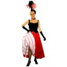 DEGUISEMENT FRENCH CANCAN ROUGE-NOIR-BLANC TAILLE 40-42