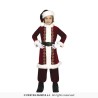 DEGUISEMENT GARCON PERE NOEL ROUGE DECORATION OR TAILLE 10-12 ANS