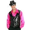 DEGUISEMENT GILET SEQUIN NOIR TAILLE XL