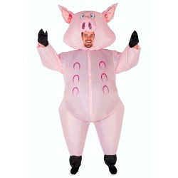 DEGUISEMENT GONFLABLE COCHON ROSE TAILLE UNIQUE 