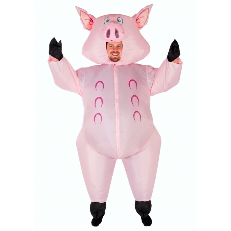 DEGUISEMENT GONFLABLE COCHON ROSE TAILLE UNIQUE 