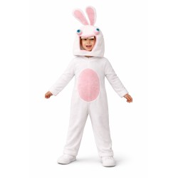 DEGUISEMENT LAPIN BLANC COMBI + CAPUCHE TAILLE 3/5 ANS 