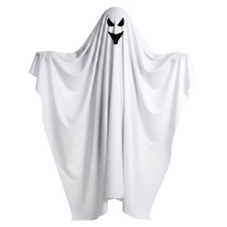 DEGUISEMENT HALLOWEEN FANTOME BLANC PHOSPHORESCENT ENFANT TAILLE UNIQUE