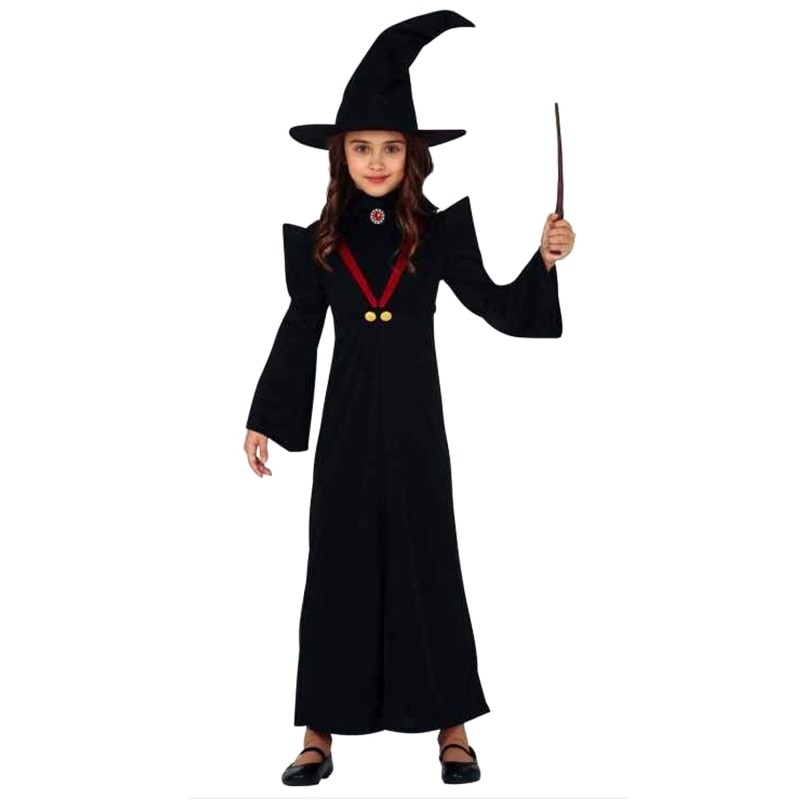 DEGUISEMENT HALLOWEEN SORCIERE ECOLIERE TAILLE 7-9 ANS 