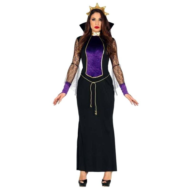 DEGUISEMENT HALLOWEEN SORCIERE NOIR ET VIOLET MIRROR QUEEN TAILLE L 