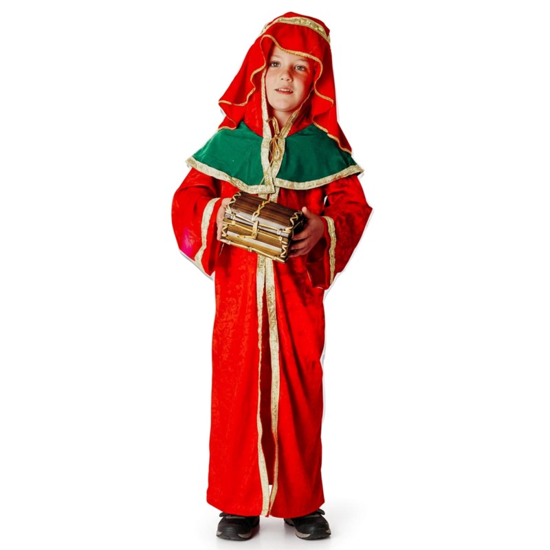 DEGUISEMENT ROI MAGE COULEURS ROUGE TAILLE 6-8 ANS
