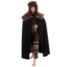 CAPE CHEVALIER OU VIKING FOURRURE FOURNIE LUXE NOIRE 