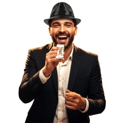 CHAPEAU BORSALINO A SEQUINS NOIR