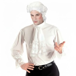 CHEMISE BAROQUE AVEC JABOT BLANCHE 