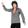 CHEMISE DISCO SILVER SQUARE ARGENT ET NOIR TAILLE XXL