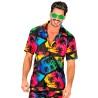 CHEMISE FLEUR HAWAI SUR FOND PALM BEACH TAILLE S-M