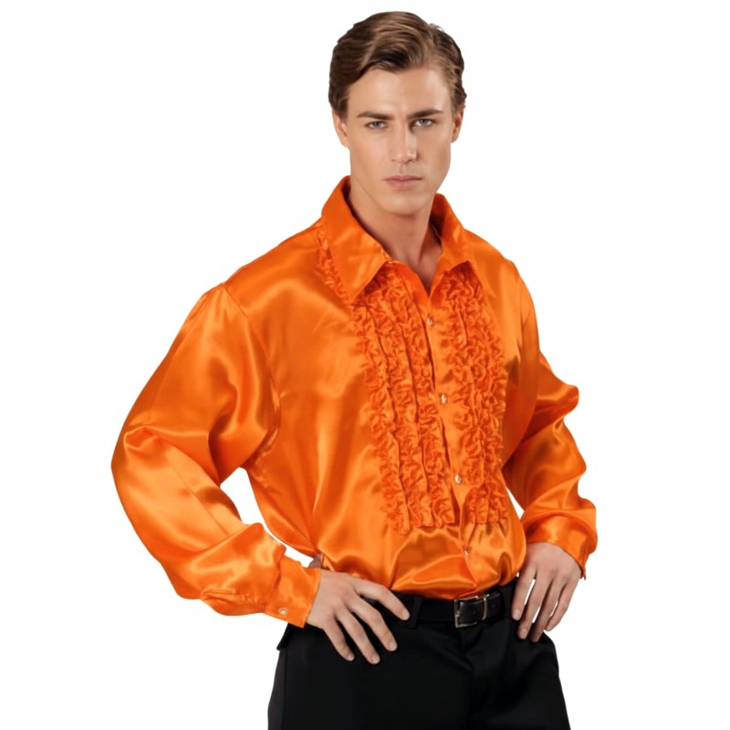 DEGUISEMENT CHEMISE RUCHE ORANGE TAILLE 52