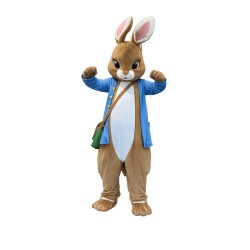 DEGUISEMENT LAPIN BRUN MASCOTTE JEANNOT TAILLE UNIQUE 