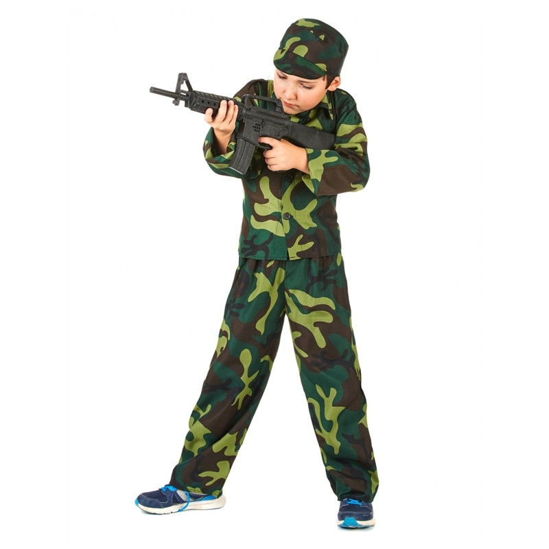 DEGUISEMENT SOLDAT MILITAIRE ENFANT TAILLE S 4/6 ANS