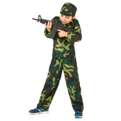 DEGUISEMENT SOLDAT MILITAIRE ENFANT TAILLE M 7/9 ANS