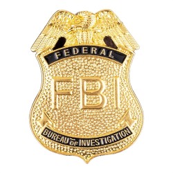 INSIGNE OU BADGE POLICE FBI OR