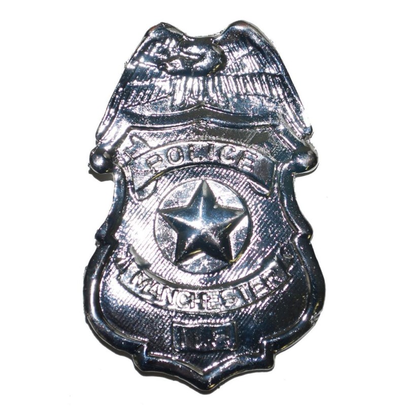 INSIGNE OU BADGE POLICE ARGENT