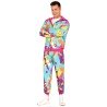 DEGUISEMENT SURVETEMENT - JOGGING ANNEES 80 - 90 MOTIFS SUR FOND BLEU