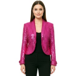 DEGUISEMENT VESTE A SEQUIN ROSE FUSCHIA DISCO FEMME TAILLE 42