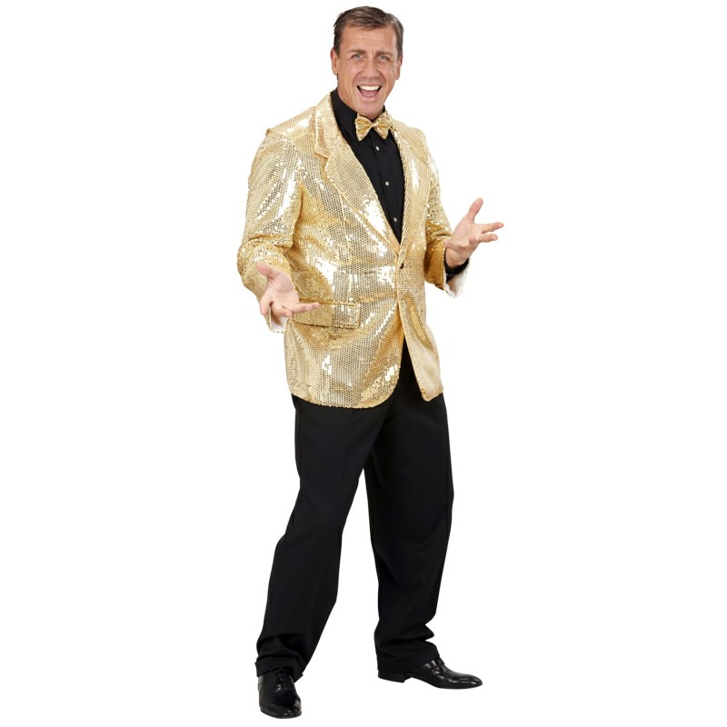 DEGUISEMENT VESTE DISCO SEQUIN OR TAILLE XL