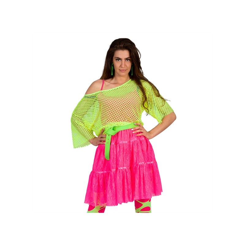 HAUT EN RESILLE VERT FLUO 