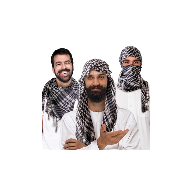 FOULARD ARAFAT NOIR ET BLANC