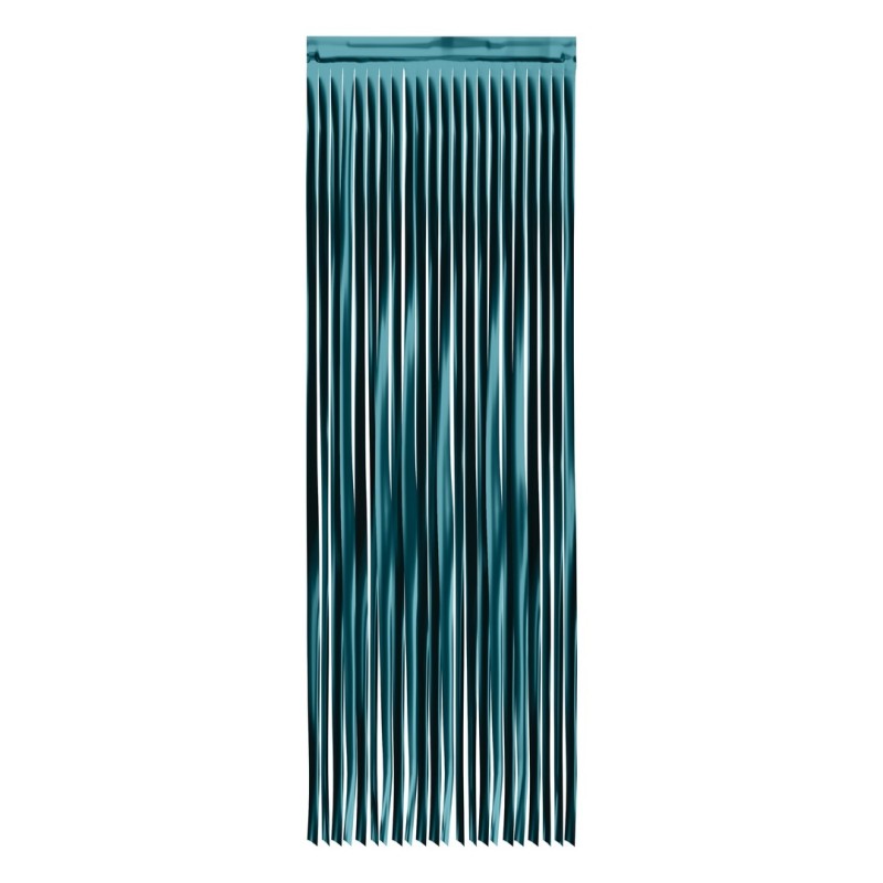 RIDEAU LAME BLEU PETROL 1M X 2.40 M