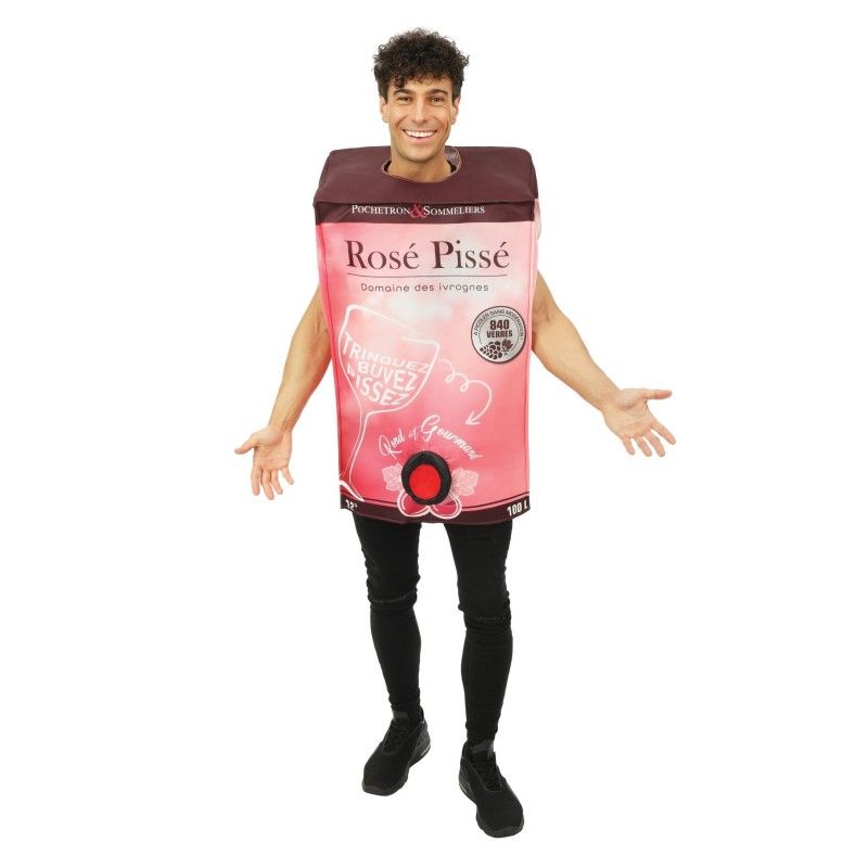 DEGUISEMENT CUBIS DE VIN ROSE TAILLE UNIQUE 