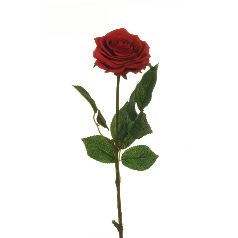ROSE ARTIFICIELLE ROUGE 65 CM 