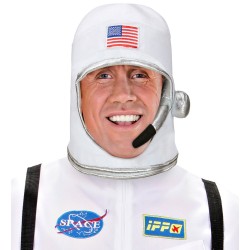 CASQUE ASTRONAUTE BLANC EN TISSU