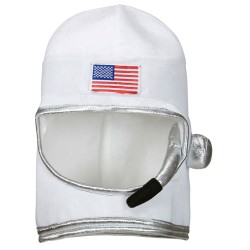 CASQUE ASTRONAUTE BLANC EN TISSU