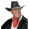 CHAPEAU COW BOY WESTERN NOIR EFFET FAUX CUIR