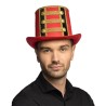 CHAPEAU HAUT DE FORME ROUGE DIRECTEUR DE CIRQUE