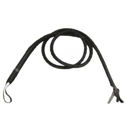 FOUET NOIR SIMILI CUIR 180 CM